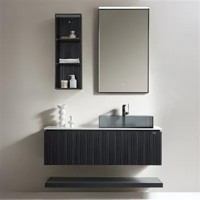 Gabinete de pared de baño negro
